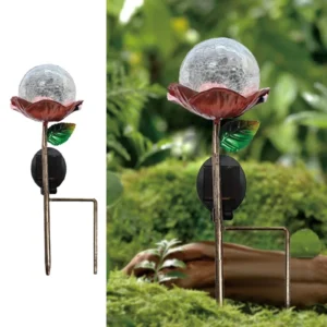 SM231145 Plastic PP Glass Globe Solar Stake Light