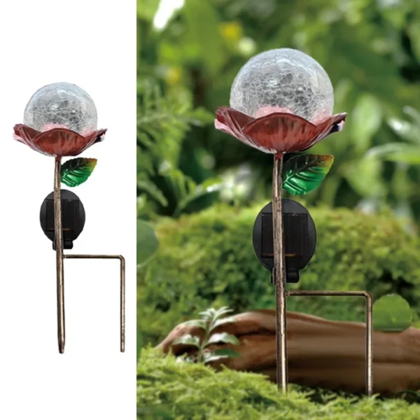 SM231145 Plastic PP Glass Globe Solar Stake Light