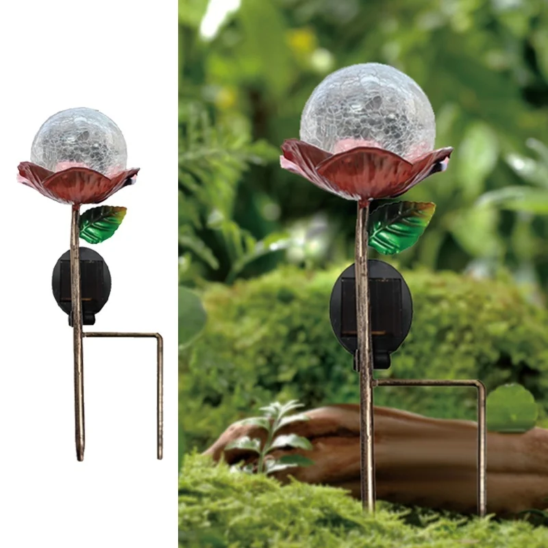 SM231145 Plastic PP Glass Globe Solar Stake Light