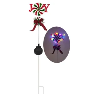SM231161 PP Plastic Solar Christmas Candy Stake Light