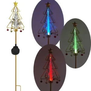 SM231163 Plastic PP Solar Christmas Tree Stake Light