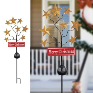SM231165 Star Tree Solar Stake Light - Plastic PP Metal Iron