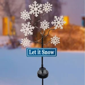 SM231166 Snow Flower Tree Solar Stake Light, Plastic PP Metal Iron_2