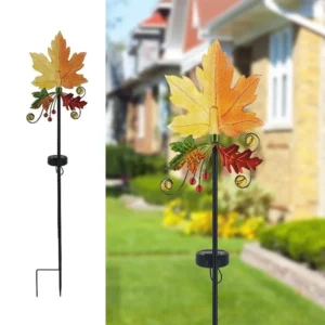SM231179 PP Plastic Leaf Solar Stake Light