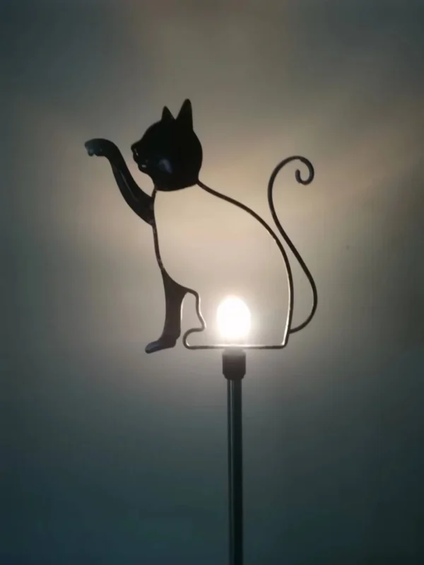 SM231215 Plastic PP Cat-Shaped Solar Stake Light_2