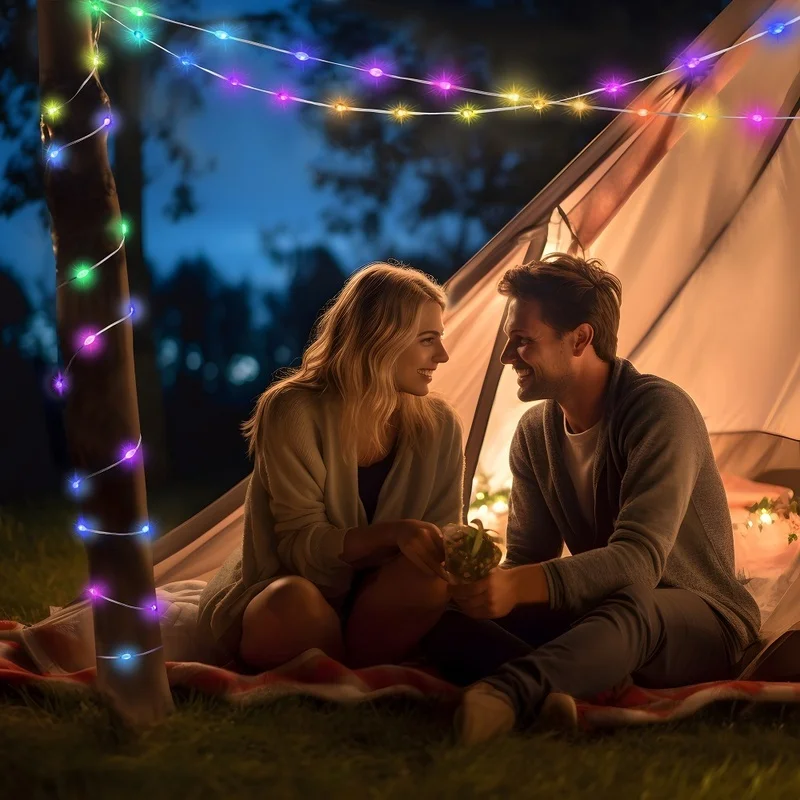 SM231251 ABS Plastic Solar Camping Lantern with RGB String Hanging Light_4