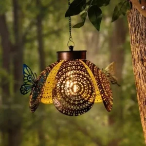 SM231255 PP Plastic Decorative Butterfly Animal Shape Solar Hanging Light_2