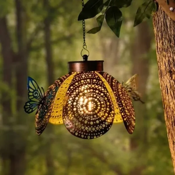 SM231255 PP Plastic Decorative Butterfly Animal Shape Solar Hanging Light_2