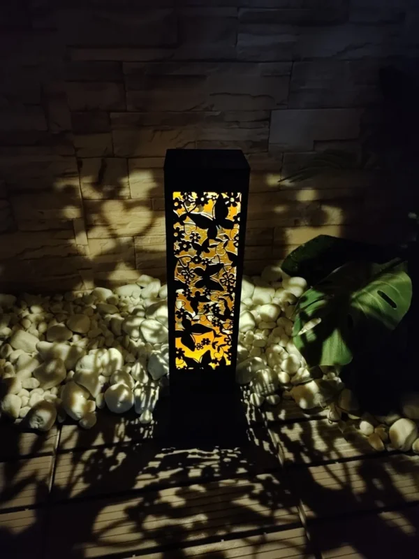 SM231269 PP Plastic Decorative Butterfly Animal Shape Solar Garden Stake Light