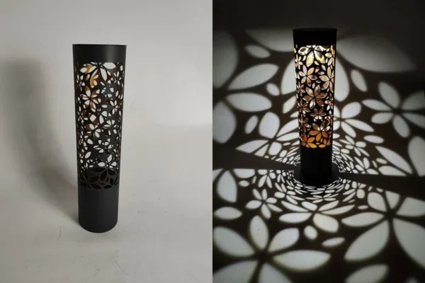 SM231270 Metal Iron+ Plastic PP Solar Decorative Floral Path Tabletop Flower Light