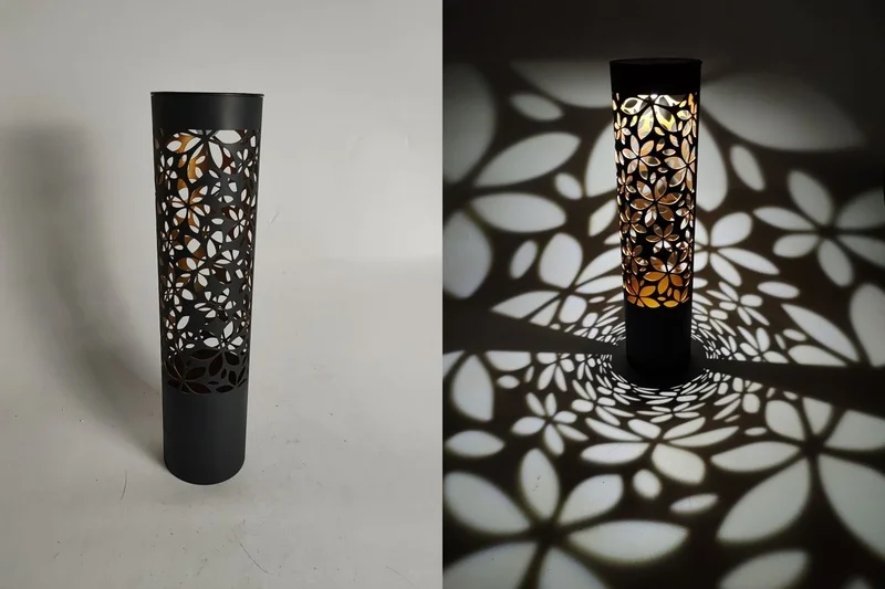 SM231270 Metal Iron+ Plastic PP Solar Decorative Floral Path Tabletop Flower Light