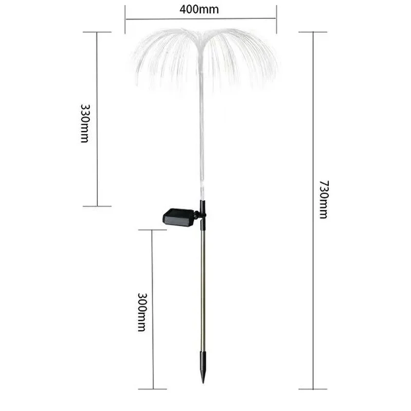 SM231336 Jellyfish Solar Stake Lights, Optical fiber Set of 2 Pieces_2