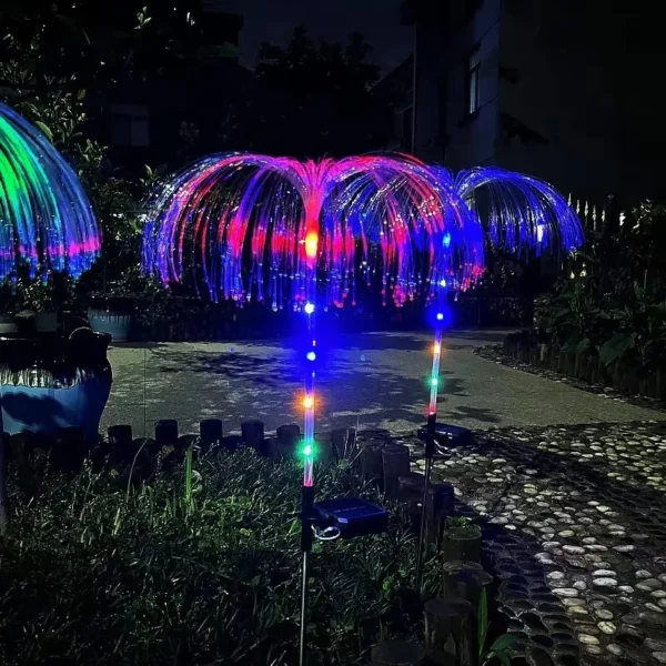 SM231336 Jellyfish Solar Stake Lights, Optical fiber Set of 2 Pieces_3