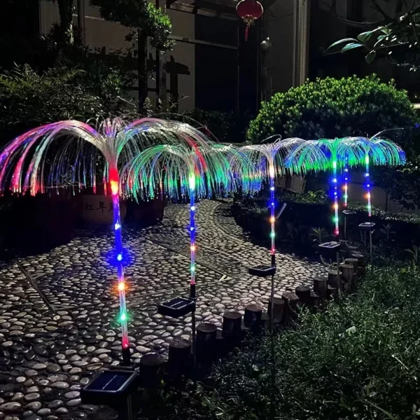 SM231336 Jellyfish Solar Stake Lights, Optical fiber Set of 2 Pieces_4