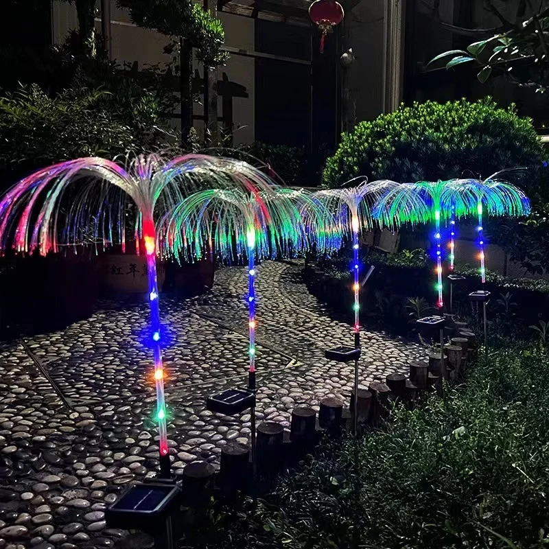 SM231336 Jellyfish Solar Stake Lights, Optical fiber Set of 2 Pieces_4