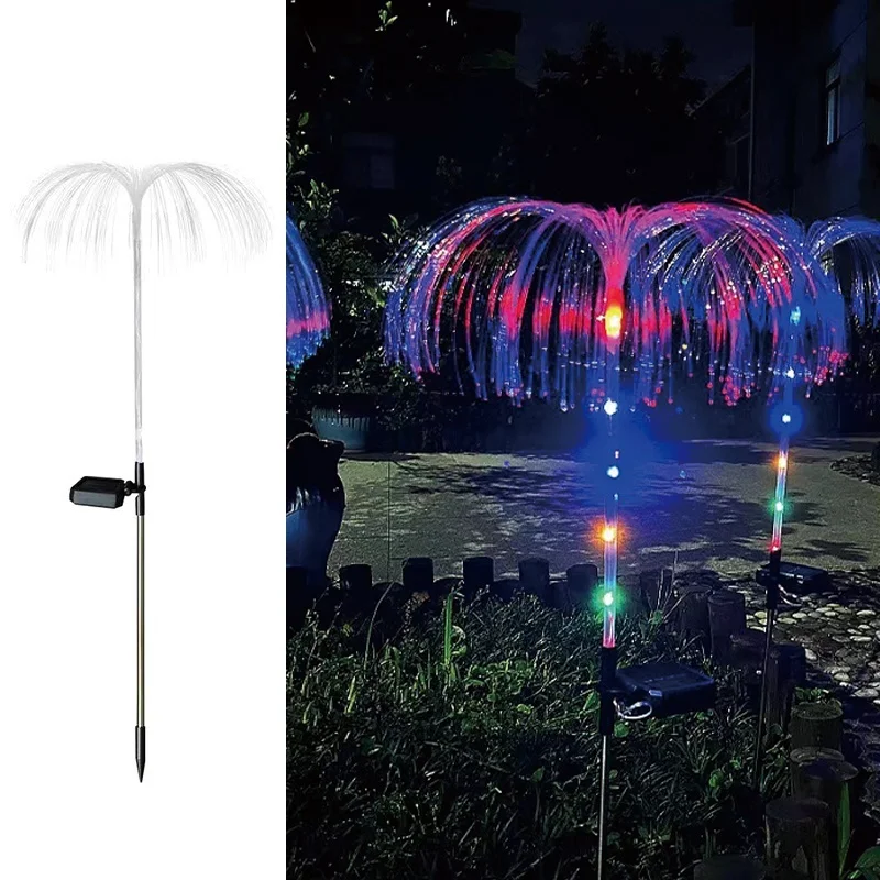 SM231336 Jellyfish Solar Stake Lights, Optical fiber Set of 2 Pieces_6
