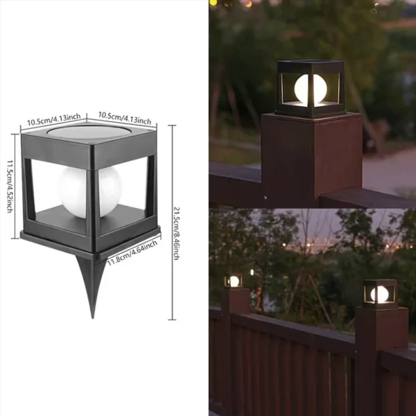 SM231349 ABS Plastic Square Garden Solar Stake Light