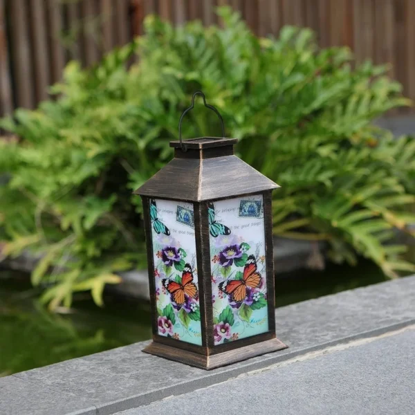SM231358 Plastic PP Animal-Shaped Solar Butterfly Hanging Light