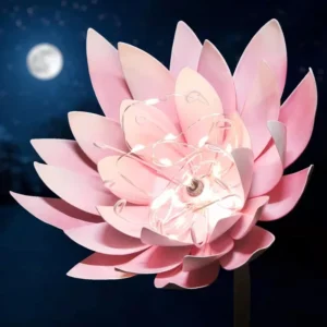 SM23187 Plastic PP Lotus Flower Solar Stake Light_10