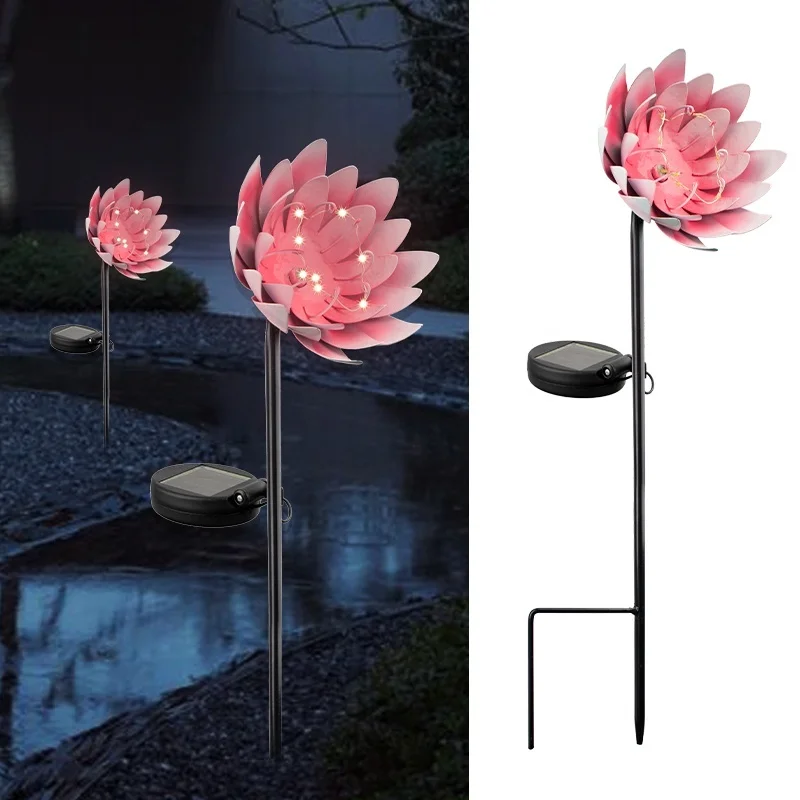 SM23187 Plastic PP Lotus Flower Solar Stake Light_1_20251010_142404