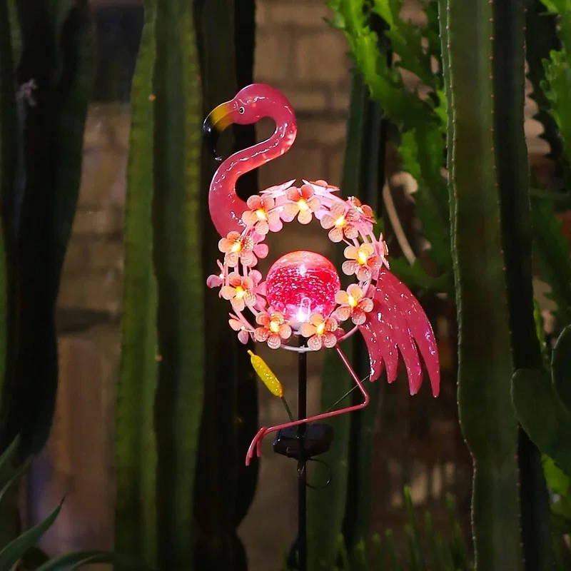 SM23190 Flamingo Animal Plastic PP Solar Stake Light