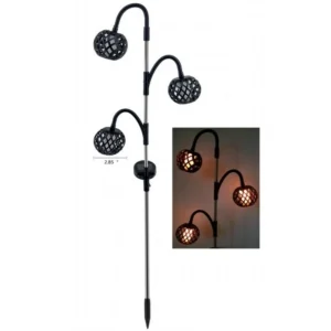 SM23306 PP Plastic Solar Flame Effect Stake Light_2