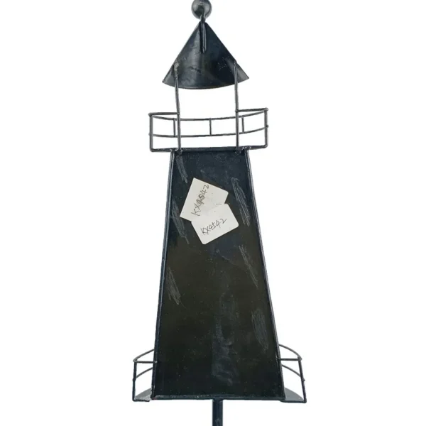 SM23308 Glass and Metal Iron Solar Lighthouse Stake Light_2