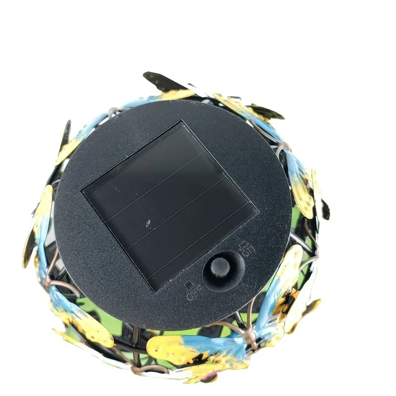 SM23310 Solar Hollow Butterfly Metal Iron Animal Stake Light_2
