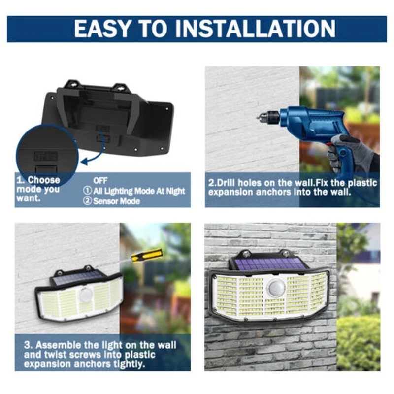 SM23341 ABS Plastic 252-LED Solar PIR Motion Sensor Wall Light_3