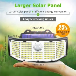 SM23341 ABS Plastic 252-LED Solar PIR Motion Sensor Wall Light_5