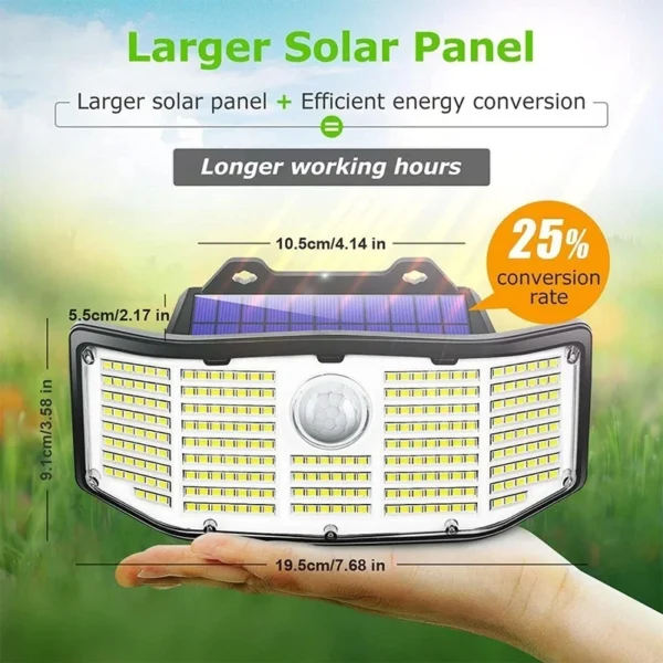 SM23341 ABS Plastic 252-LED Solar PIR Motion Sensor Wall Light_5
