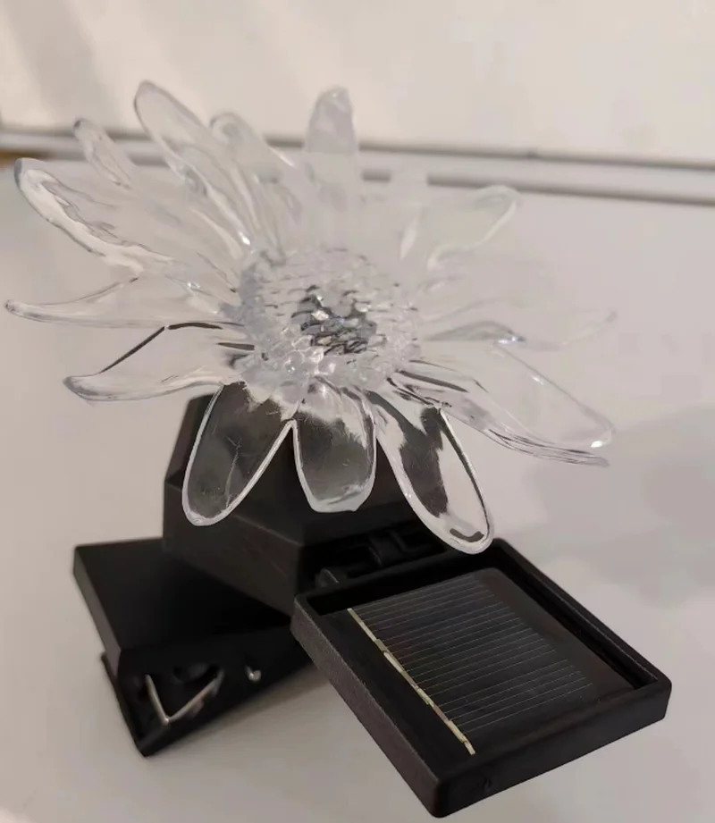 SM23344 Pack of 3 Plastic PP Sunflower Flower Solar Clip Lights_2