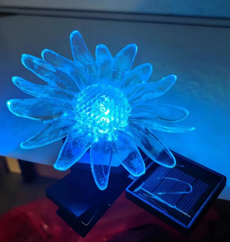 SM23344 Pack of 3 Plastic PP Sunflower Flower Solar Clip Lights_3