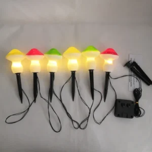 SM23378 ABS Plastic Solar Mushroom String Light with 8 Lighting Modes_2