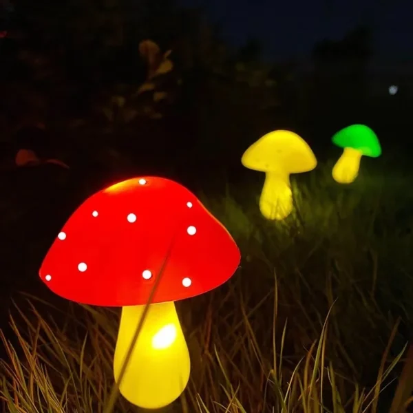 SM23378 ABS Plastic Solar Mushroom String Light with 8 Lighting Modes_4