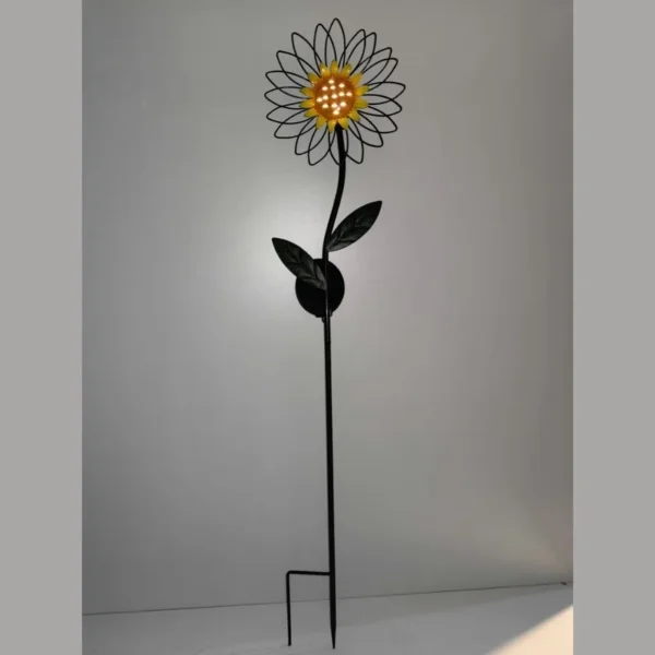 SM23387 Plastic PP Sunflower Solar Stake Light_2
