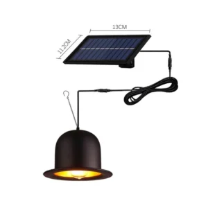 SM23393 ABS Plastic Hat-Shaped Solar Chandelier Hanging Light_3