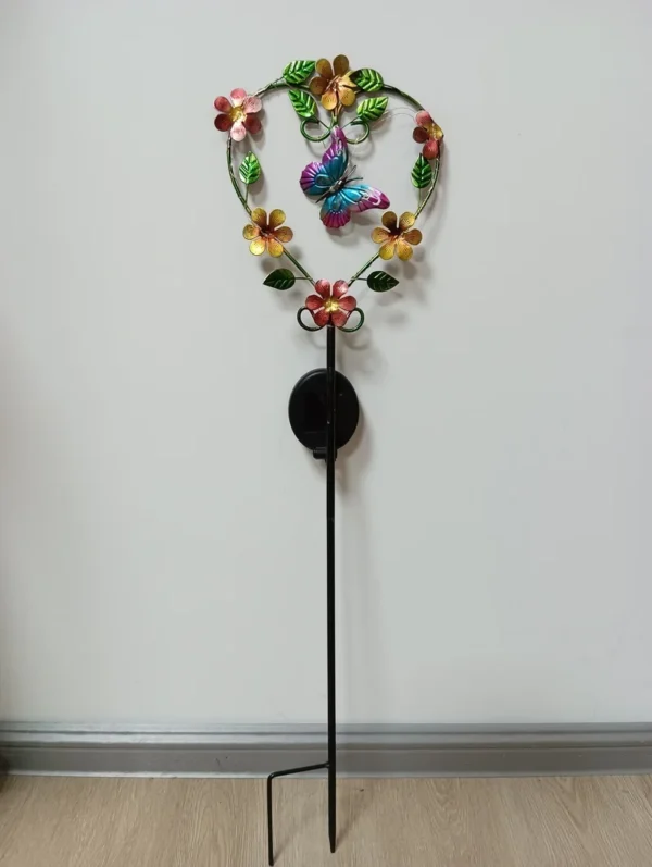 SM23402_ Large Blue Plastic PP Butterfly Solar Stake Light with Stand, Decorative Animal Design_1