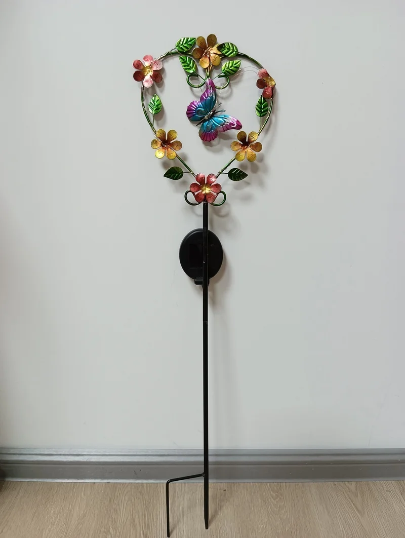 SM23402_ Large Blue Plastic PP Butterfly Solar Stake Light with Stand, Decorative Animal Design_1