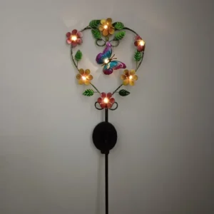SM23402_ Large Blue Plastic PP Butterfly Solar Stake Light with Stand, Decorative Animal Design_2