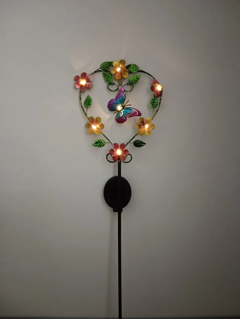 SM23402_ Large Blue Plastic PP Butterfly Solar Stake Light with Stand, Decorative Animal Design_2