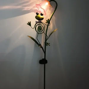 SM23411 Plastic PP Animal Frog Solar Stake Light