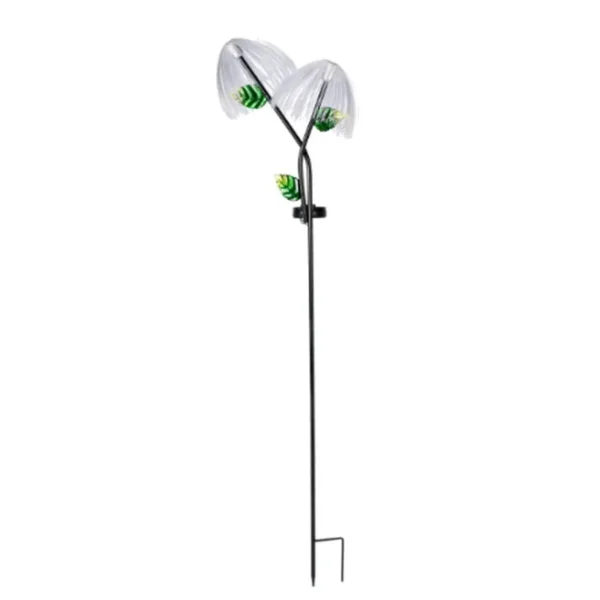 SM23424 Solar Fiber Optic Mushroom Stake Light with Metal Iron and Fiber_2