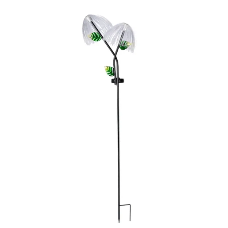 SM23424 Solar Fiber Optic Mushroom Stake Light with Metal Iron and Fiber_2