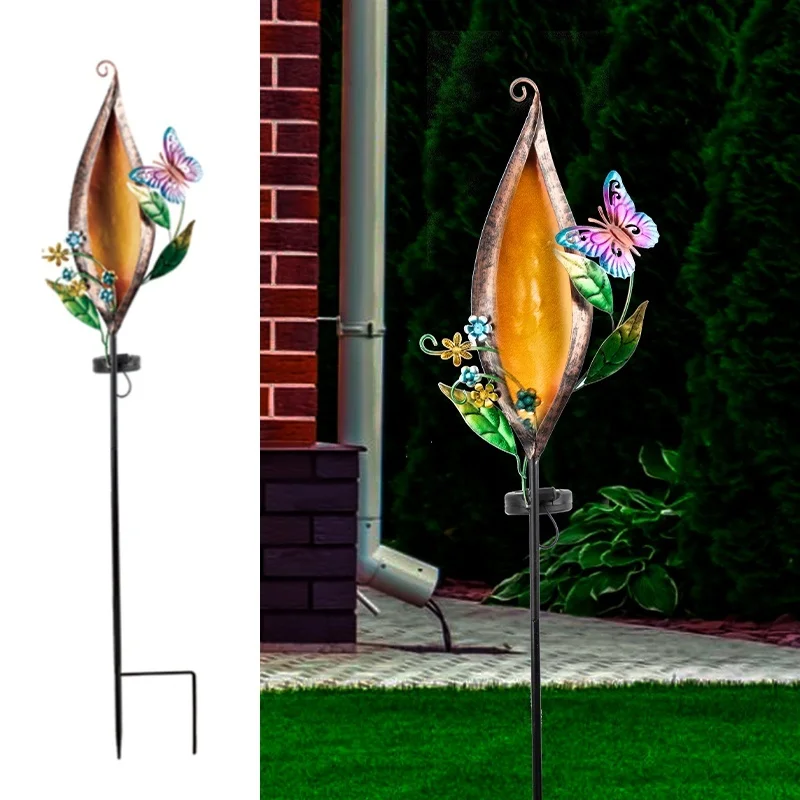 SM23437 PP Plastic Butterfly Solar Garden Stake Light_2