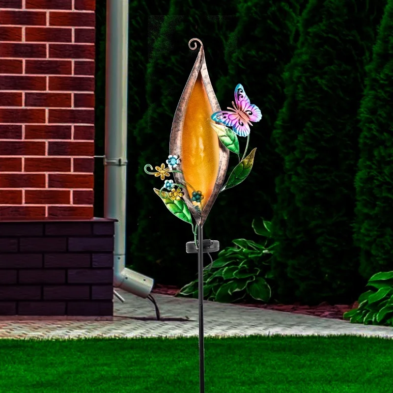 SM23437 PP Plastic Butterfly Solar Garden Stake Light_3