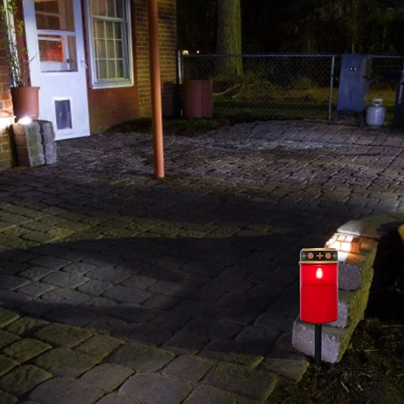 SM23442 Plastic PP Solar Cemetery Tabletop Lamp_4