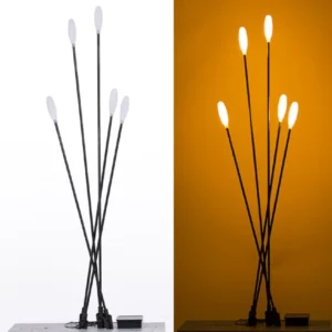 SM23452 Glass Globe Bulb 5-LED Solar Tabletop Stick Light