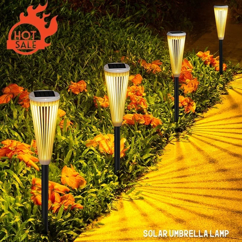 SM23469 ABS Plastic Solar Pathway Lights, Pack of 2, Stake Lantern with Leaf and Marigold Flower Design_13