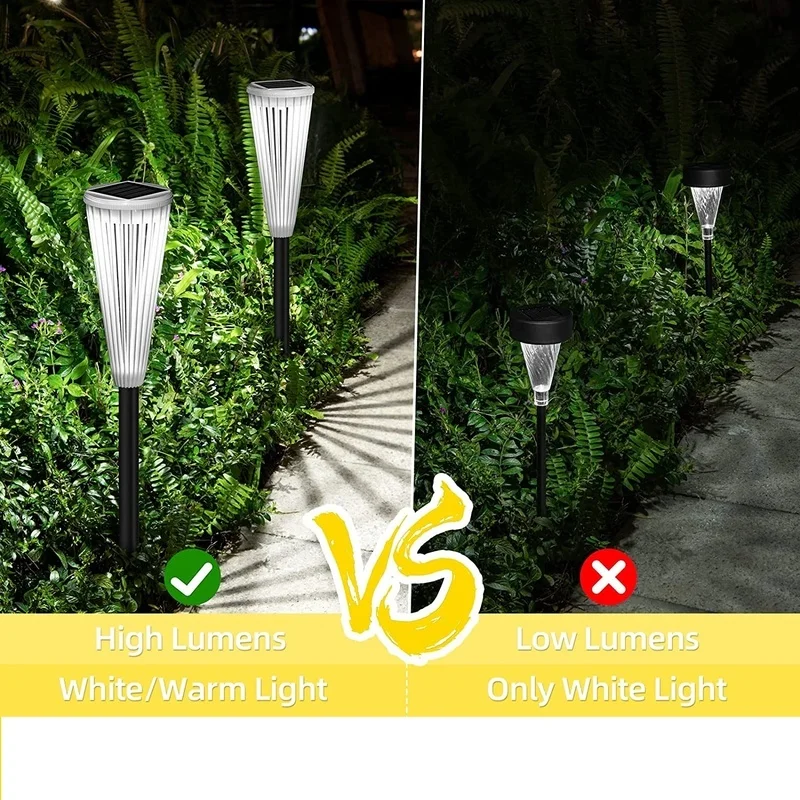 SM23469 ABS Plastic Solar Pathway Lights, Pack of 2, Stake Lantern with Leaf and Marigold Flower Design_6_20251010_142404